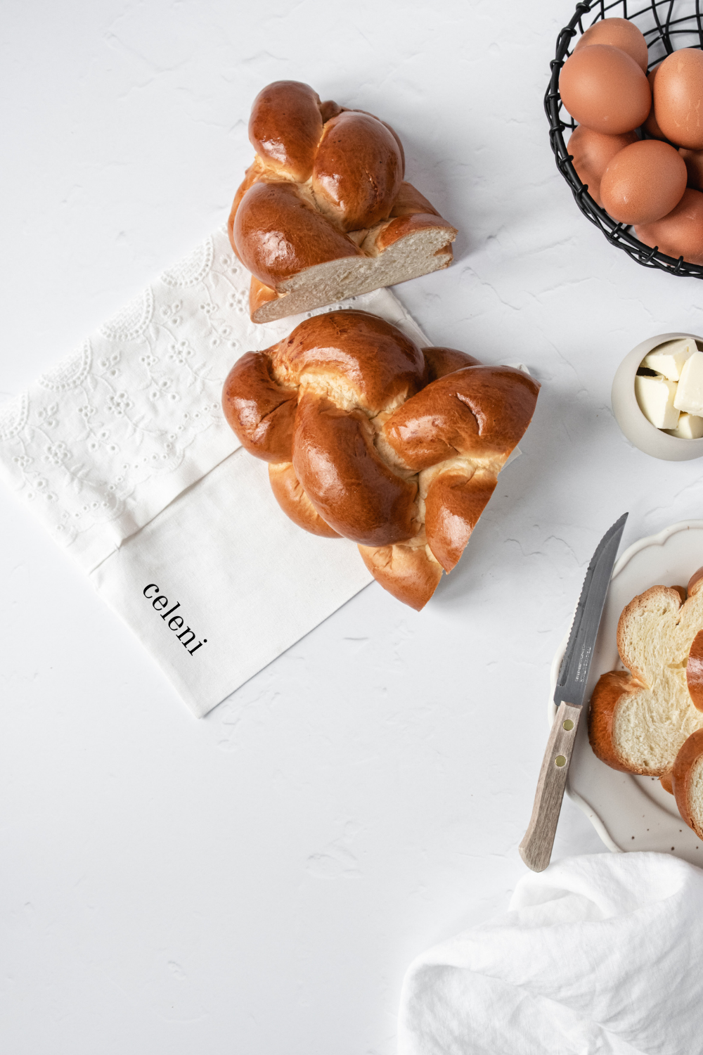 Printed Linen Bread Bag